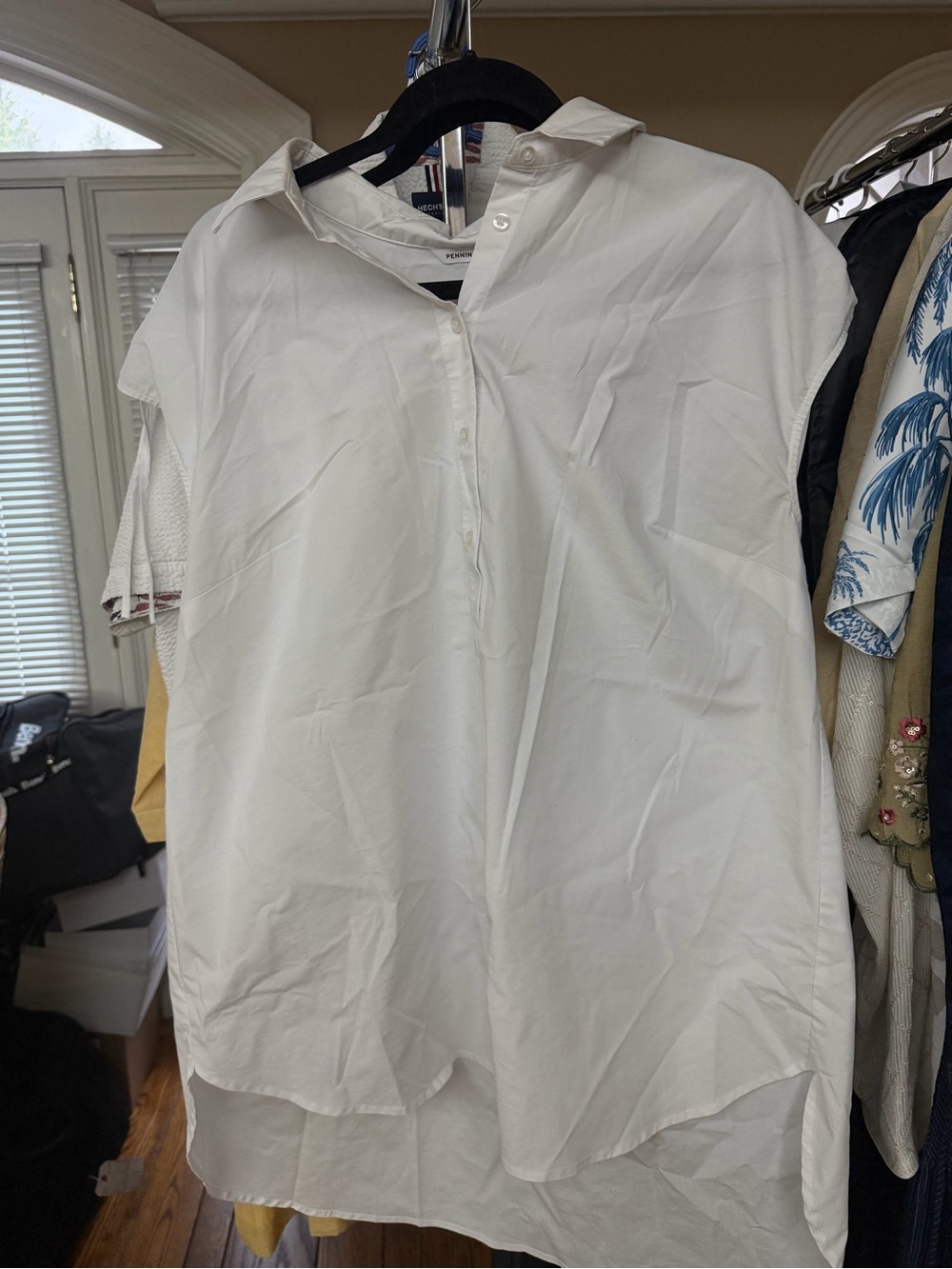 Penningtons White Classic Button-Front Shirt